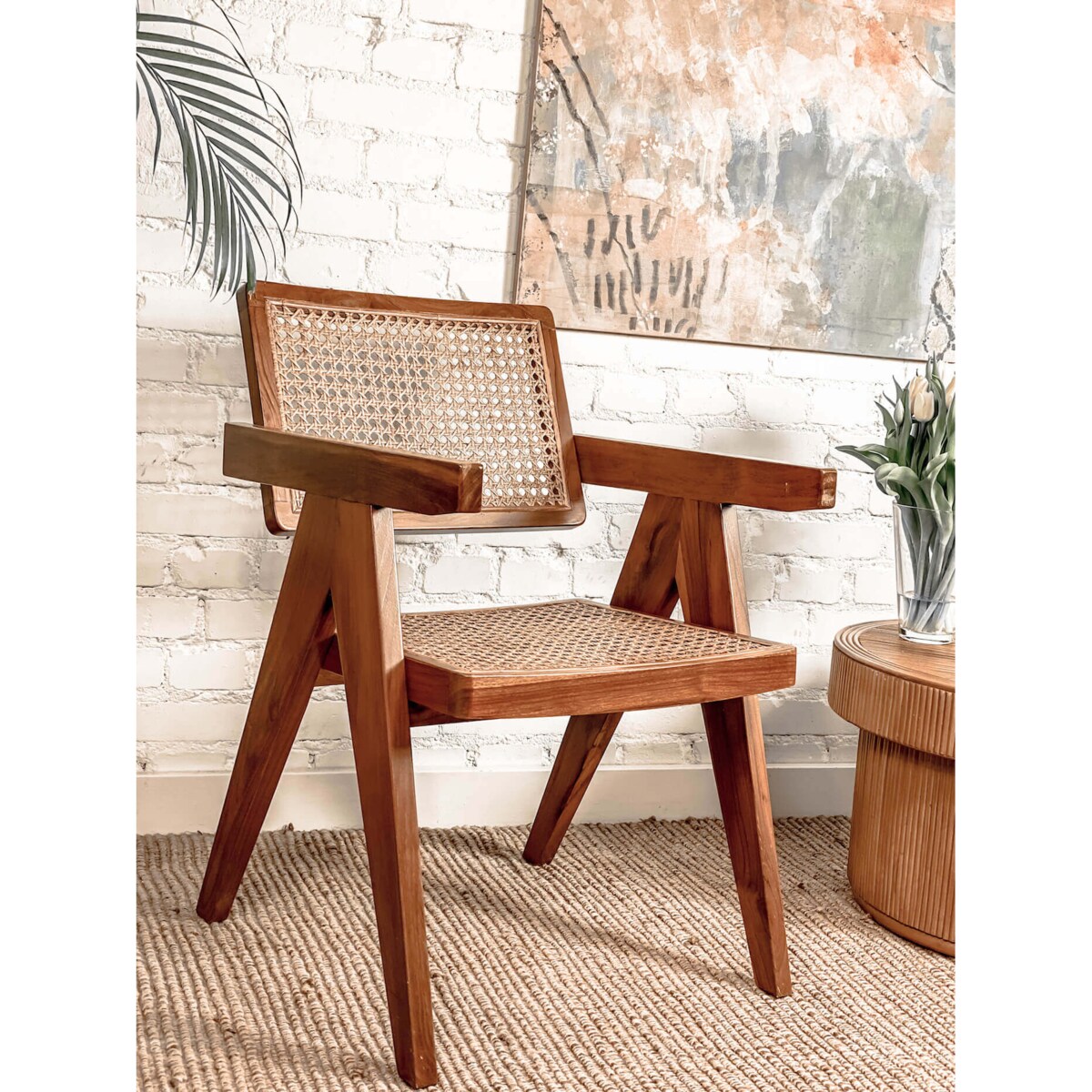 FOTEL DREWNIANY JOY BRĄZOWY