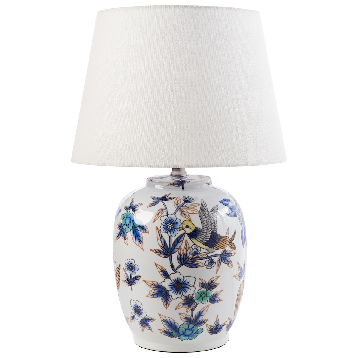 Lampa stołowa SUNJA Porcelana Biały/ niebieski