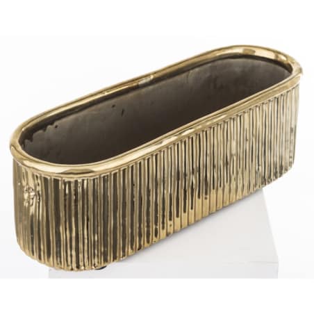 Kwietnik-osłonka 9,5x28,5x9,5 cm złota