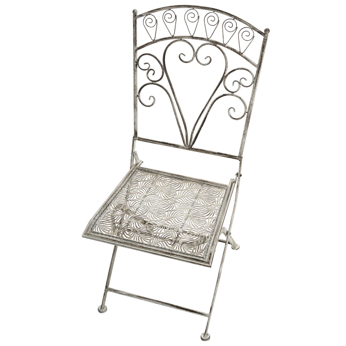 Zestaw 2 krzeseł ogrodowych NURRA Składane Metal Szary