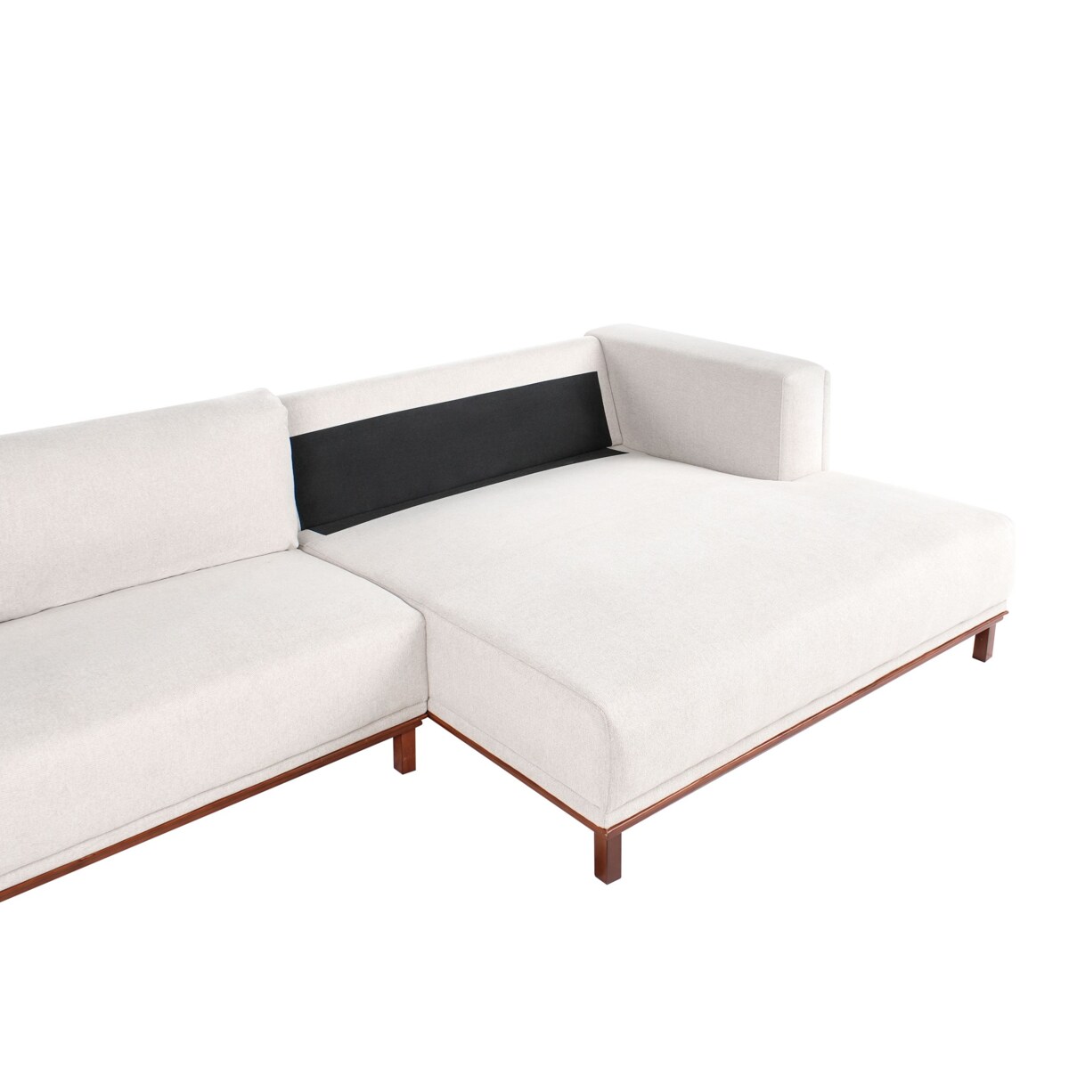 Narożnik VENG Jasnobeżowy dla 4 osób