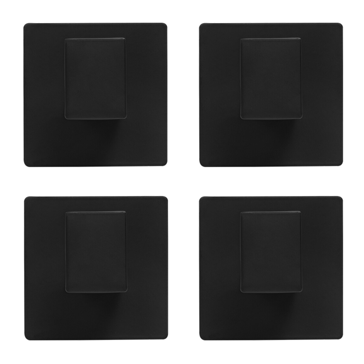 Wieszaki ścienne samoprzylepne czarne zestaw 4 szt. komplet