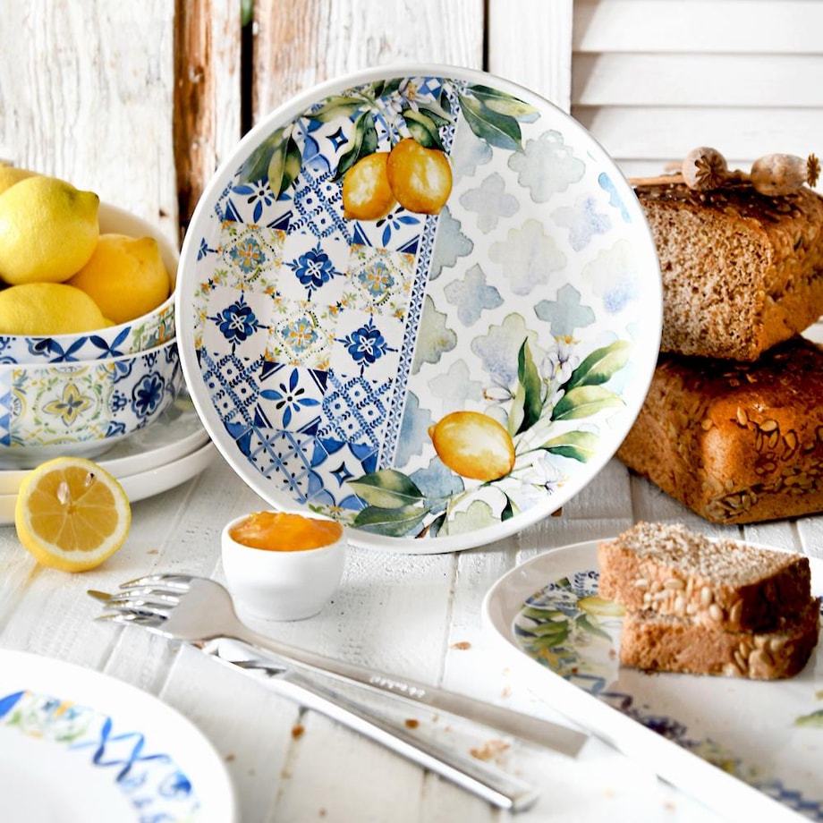 VILLA ITALIA Talerzyk deserowy śniadaniowy 20 cm porcelanowy LIMONETTI