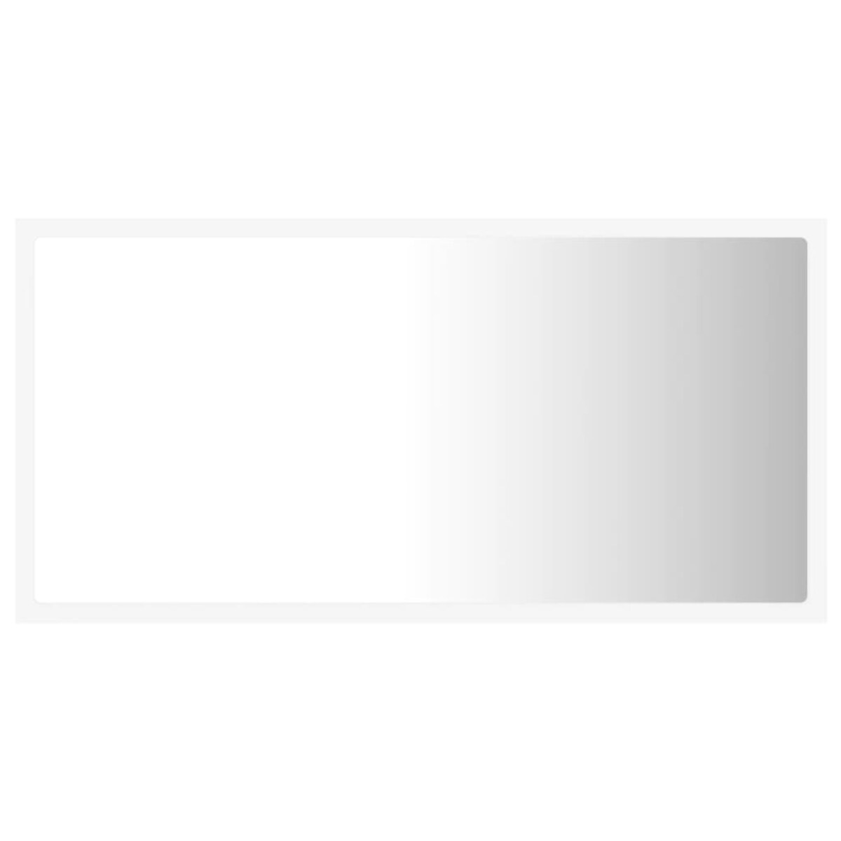 vidaXL Lustro łazienkowe z LED, białe, 80x8,5x37 cm, akryl