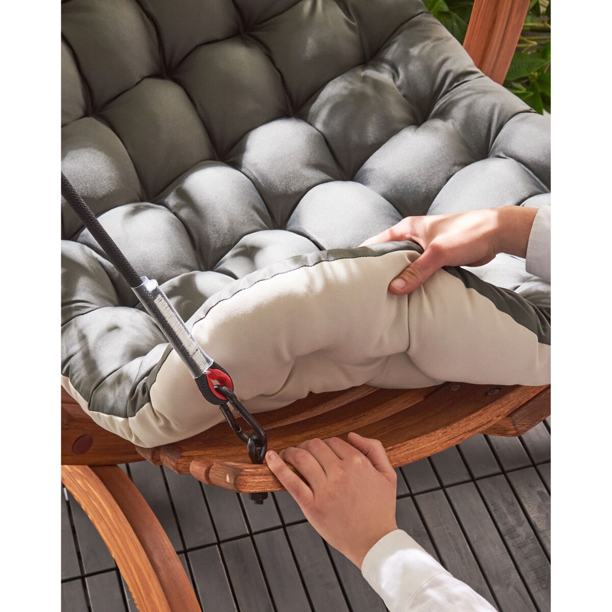 Huśtawka ogrodowa ALLISTE Drewno Brązowy