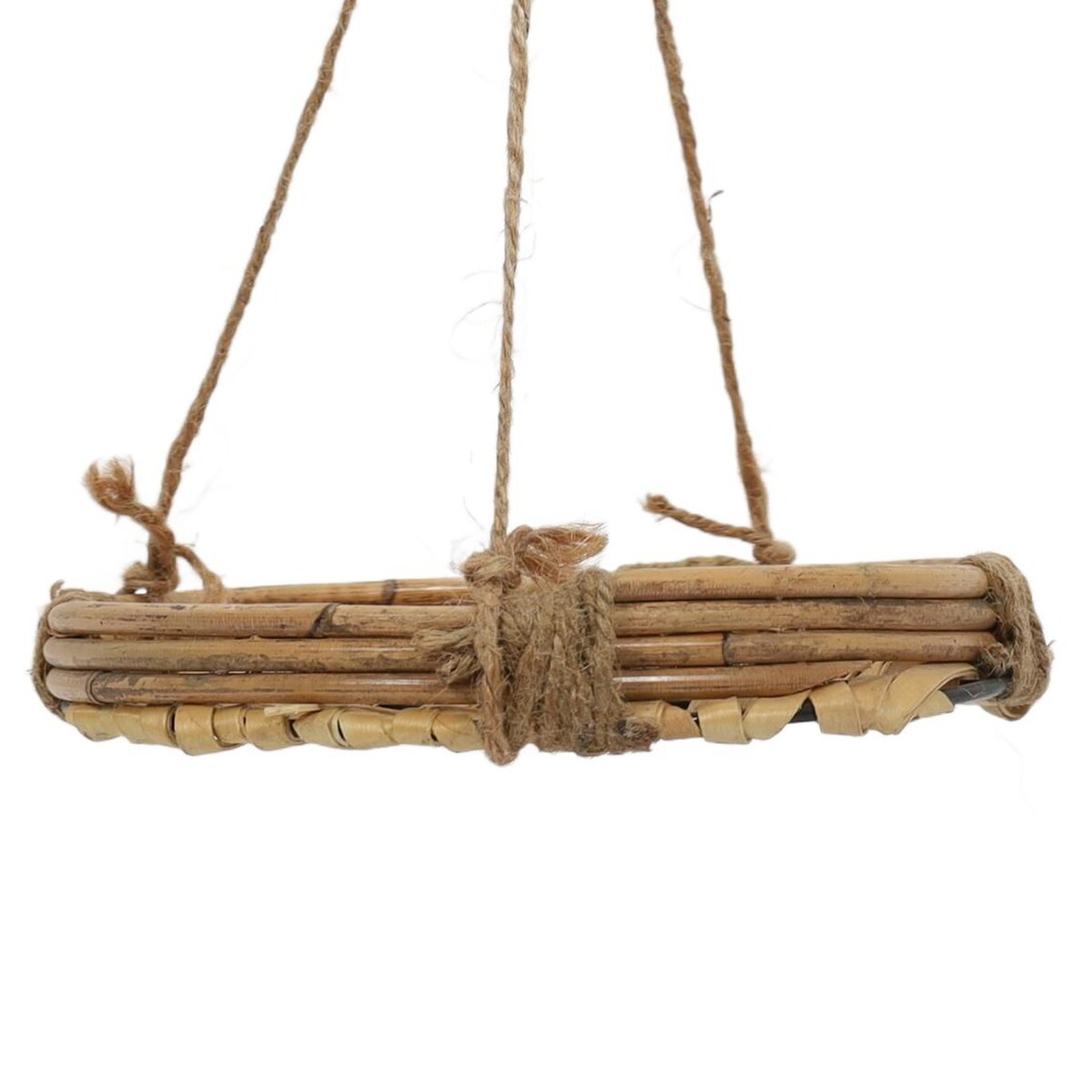 Donica wisząca z bambusa i rattanu, Ø 20 x 40 cm