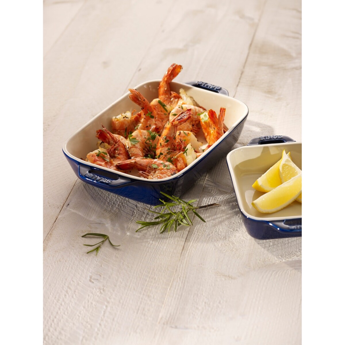 Prostokątny półmisek ceramiczny Staub - 400 ml, Niebieski