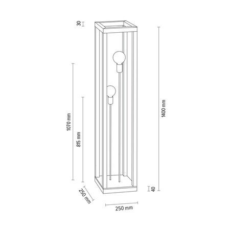 Drewniana Lampa Podłogowa BRITOP Lighting 2xE27 Max.60W Dąb Olejowany FSC z Dodatkiem Chromu, Polski Producent, 1 szt.