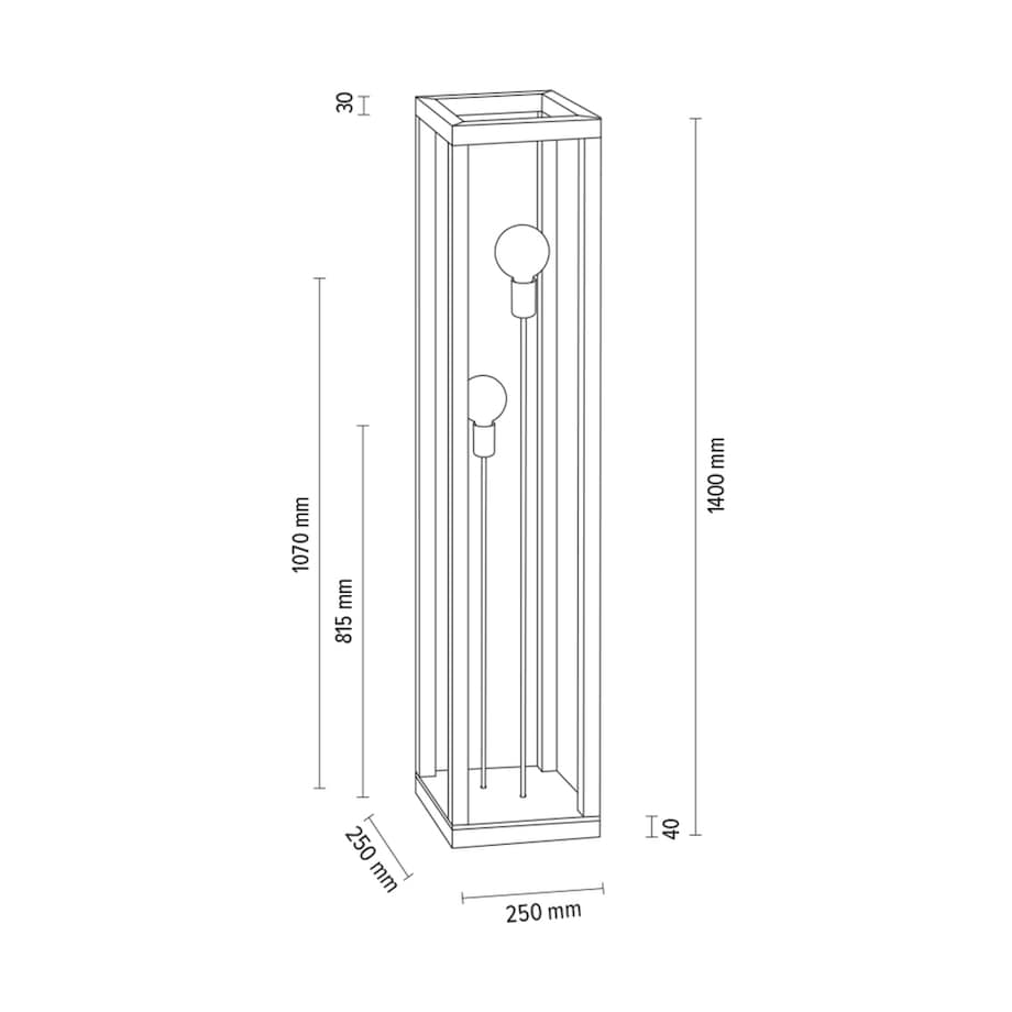 Drewniana Lampa Podłogowa BRITOP Lighting 2xE27 Max.60W Dąb Olejowany FSC z Dodatkiem Chromu, Polski Producent, 1 szt.