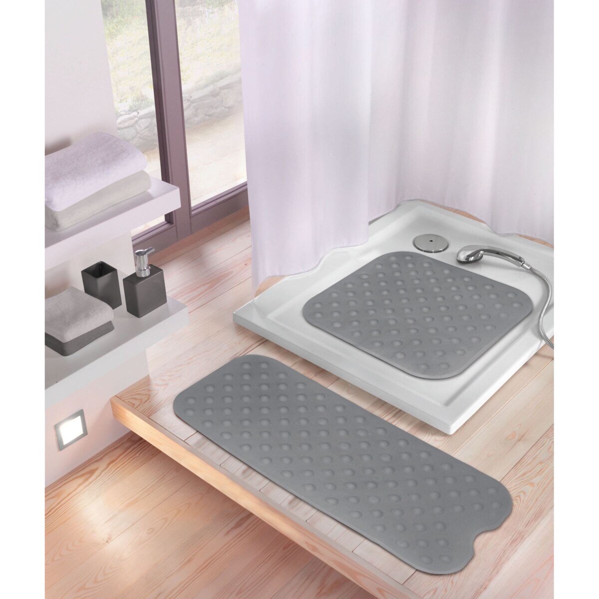 Kleine Wolke Formosa Mata bezpieczeństwa pod prysznic szary 53x 53 cm