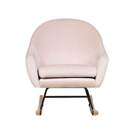 Fotel bujany welurowy różowy OXIE