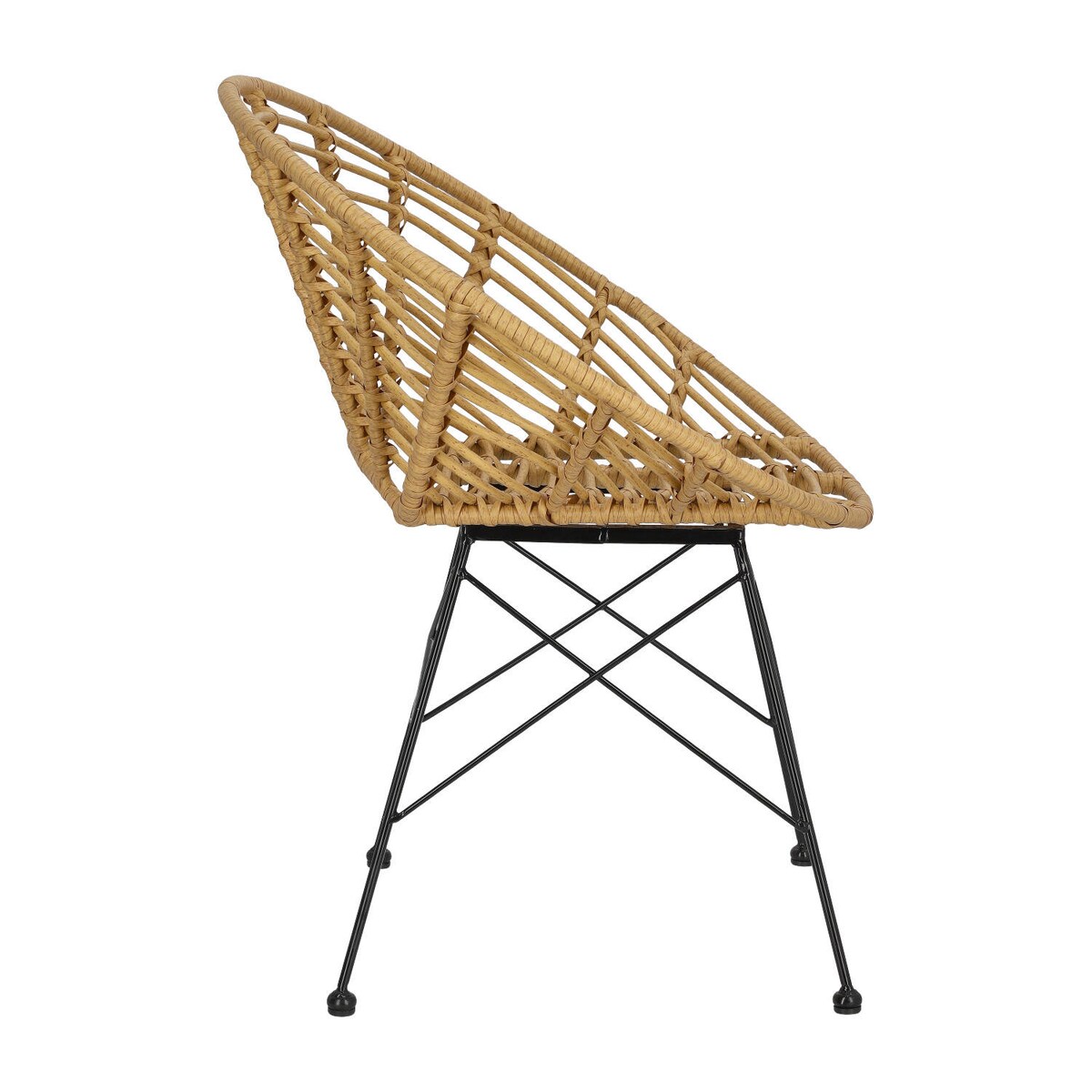 KRZESŁO RATTANOWE Zanzi w stylu boho METALOWA PODSTAWA