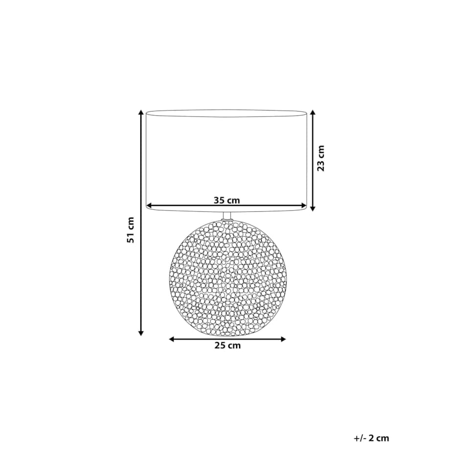 Lampka nocna ceramiczna srebrna NASVA