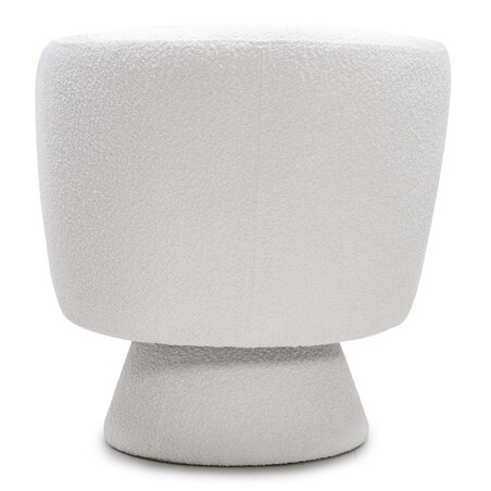 Fotel obrotowy 80x72x70 cm bouclé Nalf - III biały