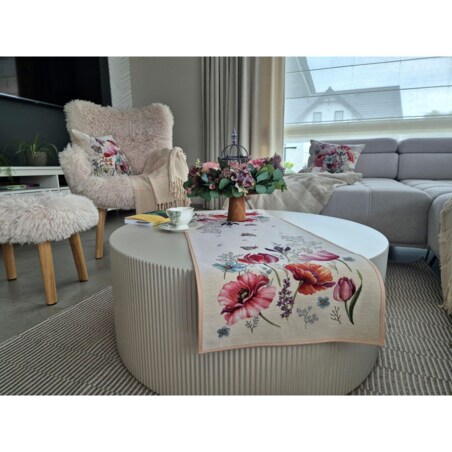 Bieżnik Na Stół 40X100 Cm Dekoracyjny Ozdobny Fleur