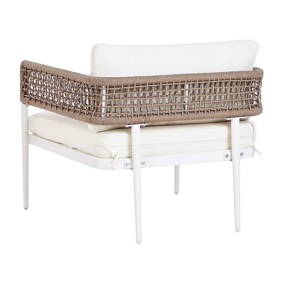 Zestaw ogrodowy ze stolikiem dla 5 osób SERLA Metal Biały