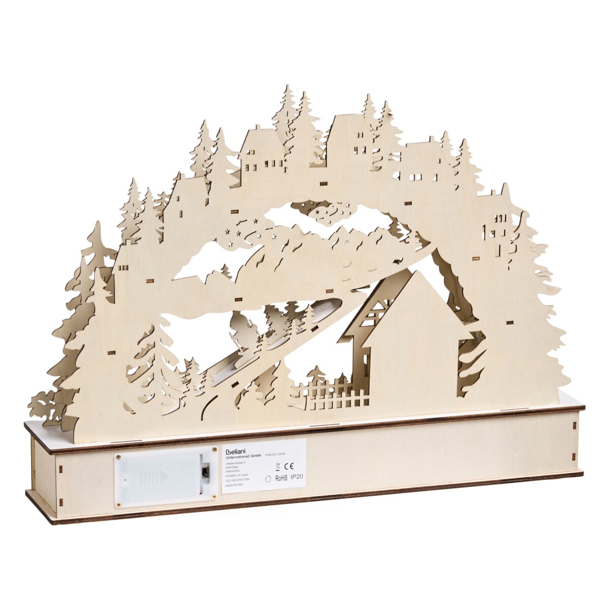 Dekoracja świąteczna LED GOKSJO 33 cm Jasnobrązowy