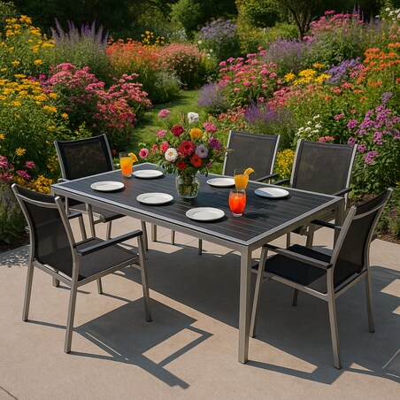 Zestaw Mebli Ogrodowych 6 X Fotel I Stolik Do Ogrodu Na Taras Ogrodowe