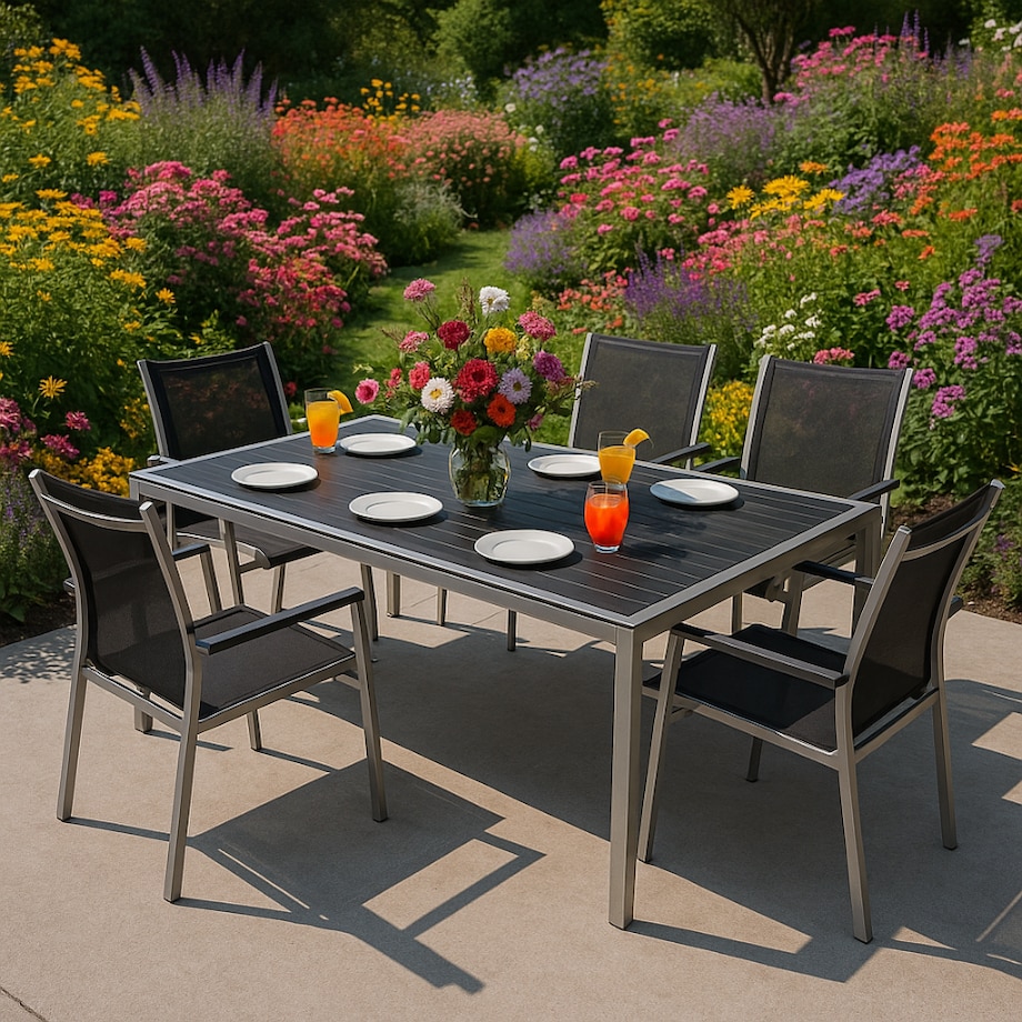 Zestaw Mebli Ogrodowych 6 X Fotel I Stolik Do Ogrodu Na Taras Ogrodowe