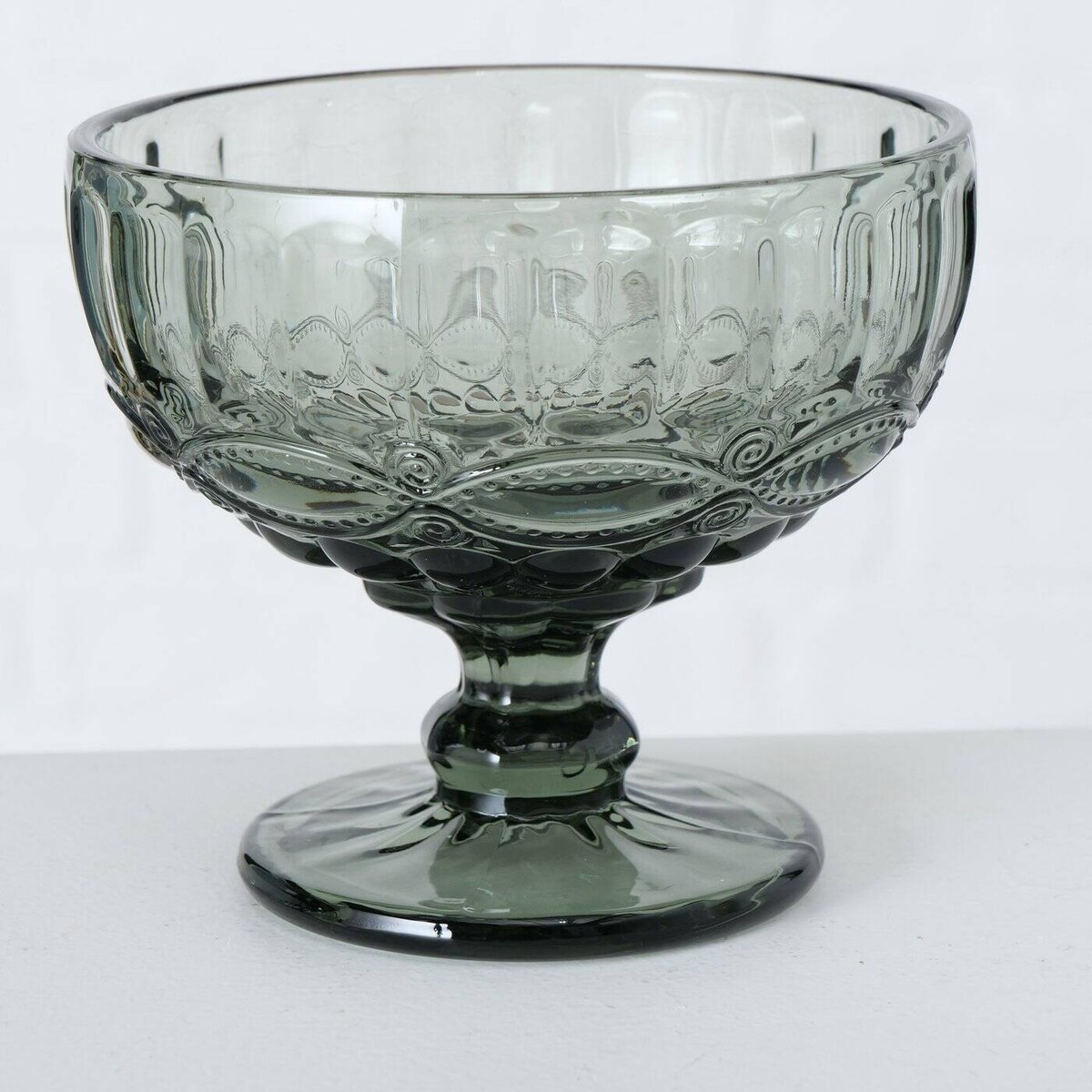 Pucharek do deserów i lodów, zielone szkło, Ø 12 cm