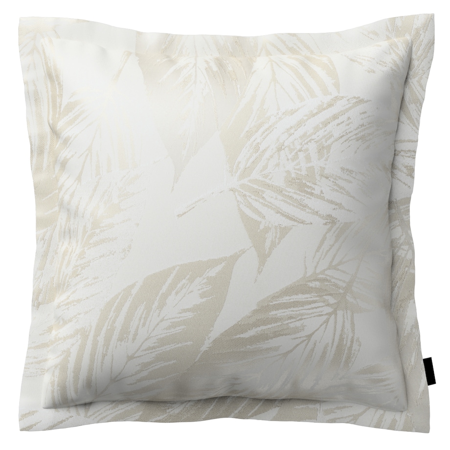 Poszewka Mona na poduszkę 45x45 szaro-beżowe liście