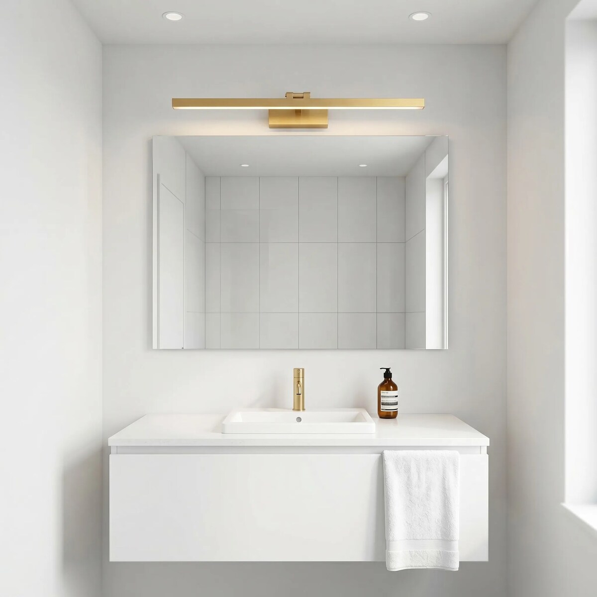 Kinkiet App1864-1W 80Cm Led Złoty Szczotkowany, Aluminium, Tworzywo Sztuczne