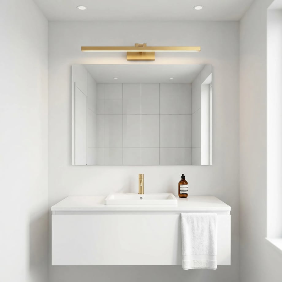 Kinkiet App1864-1W 80Cm Led Złoty Szczotkowany, Aluminium, Tworzywo Sztuczne