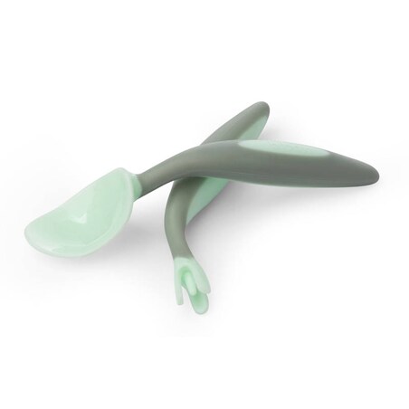 Sztućce dla niemowląt i dzieci do nauki jedzenia Gelato Pistachio, b.box