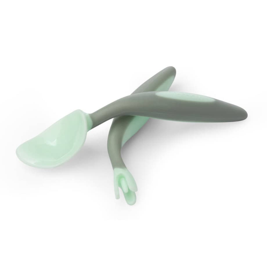 Sztućce dla niemowląt i dzieci do nauki jedzenia Gelato Pistachio, b.box