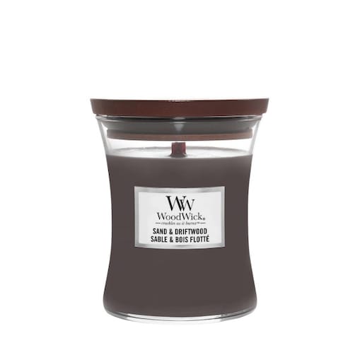 WoodWick świeca średnia SAND & DRIFTWOOD