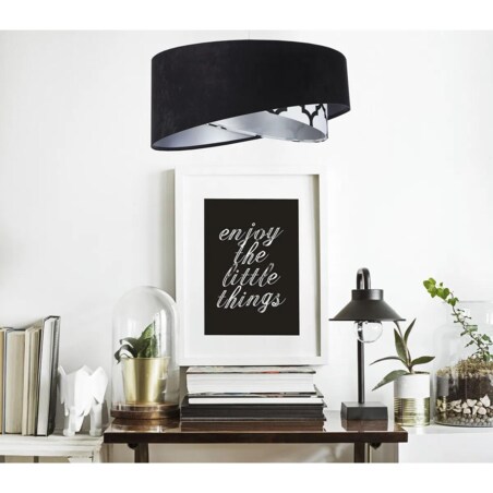 Lampa wisząca BLACK VELVET czarna/srebrna
