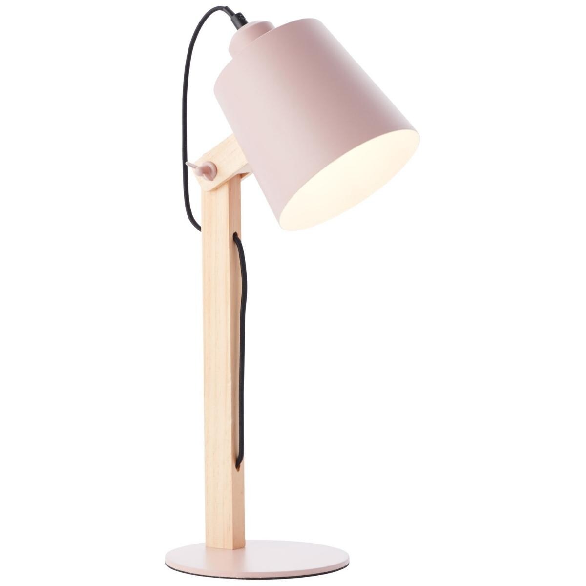 Lampka nocna regulowana Swivel 92716/17 Brilliant drewniana różowa
