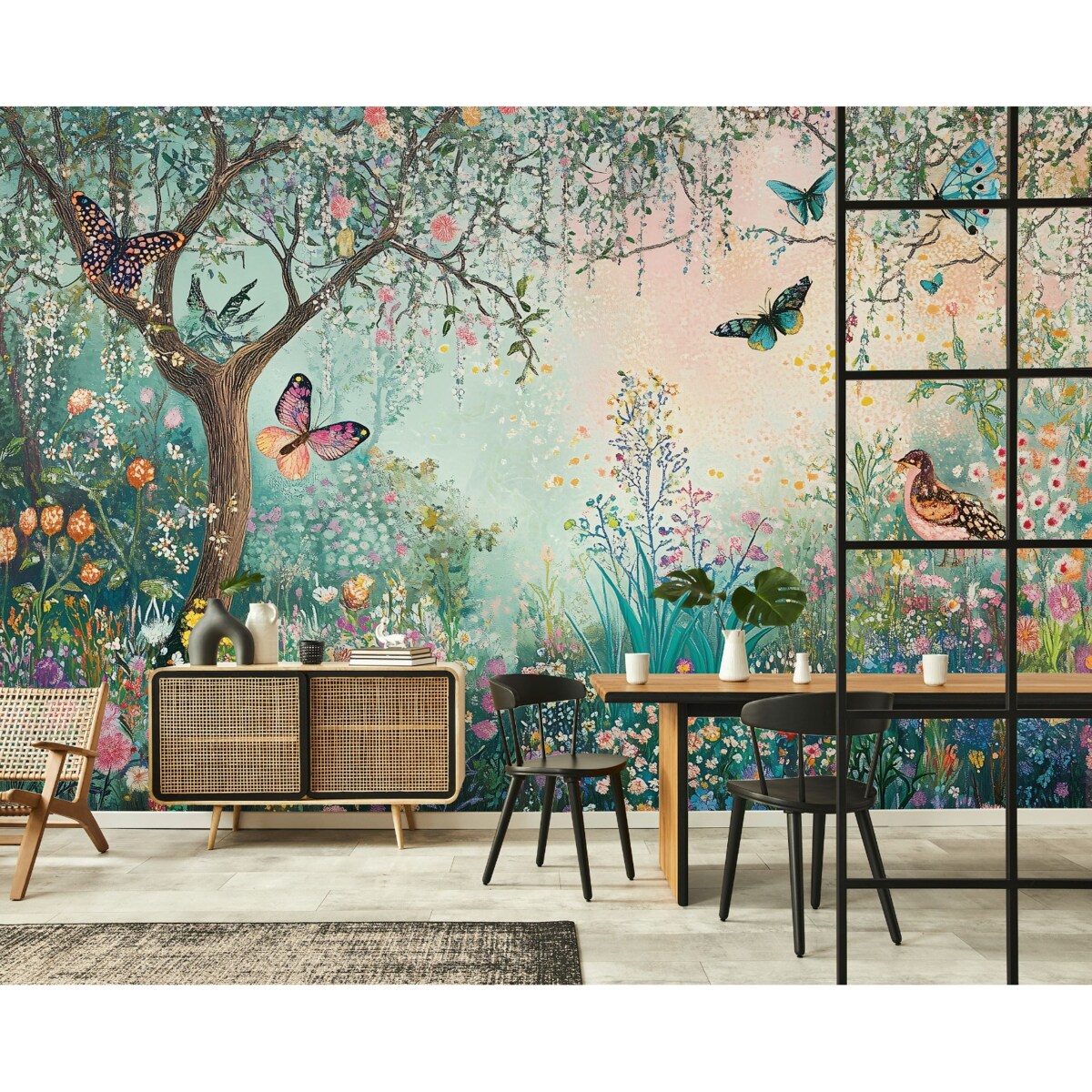 Fototapeta Dla Dzieci Na Flizelinie Zaczarowny Drzewa Niebieski 400x280