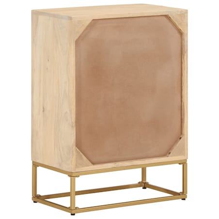 vidaXL Komoda, 55x30x76 cm, lite drewno mango i żelazo