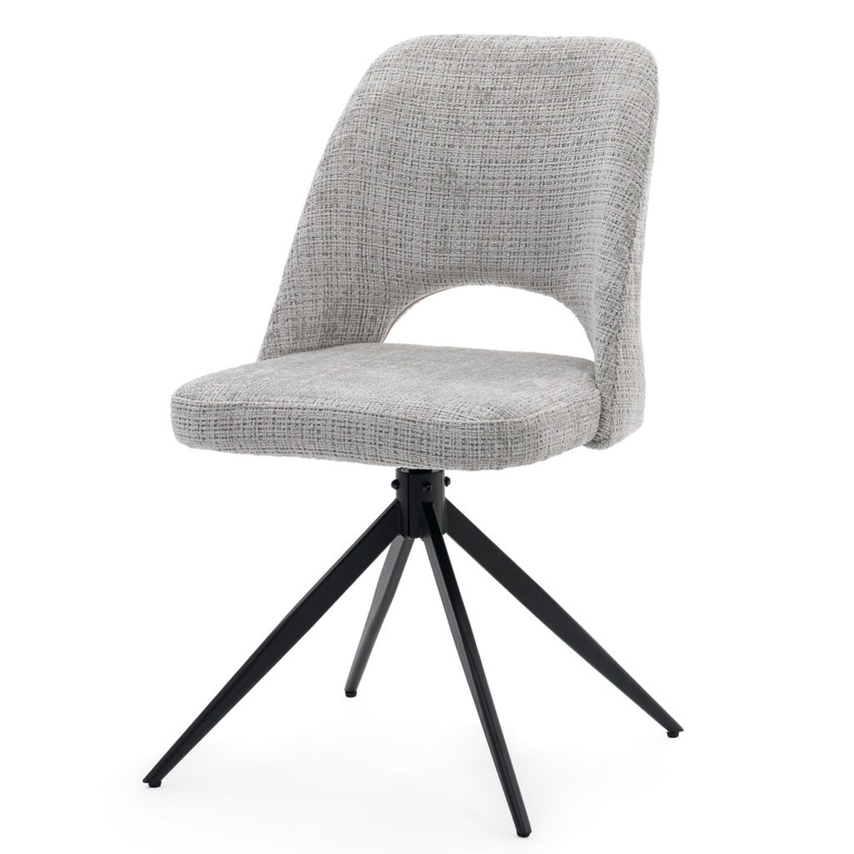 Krzesło tapicerowane obrotowe MILO II jasny szary do salonu jadalni kuchni