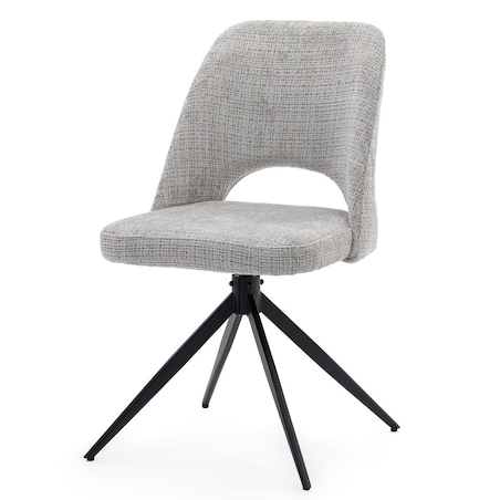 Krzesło tapicerowane obrotowe MILO II jasny szary do salonu jadalni kuchni