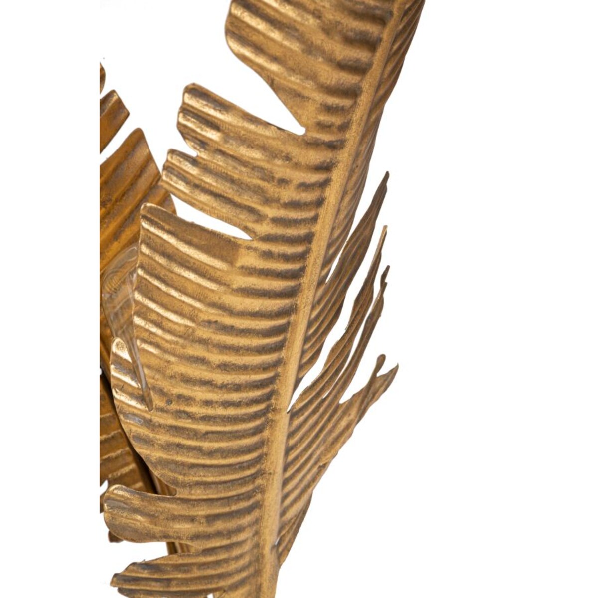 Lampa stołowa Palm, kolor złoty, żelazo, 26 x 26 x 65 cm, 1 x E27, max. 40 W, motyw: palma, do salonu i sypialni, Mauro Ferretti