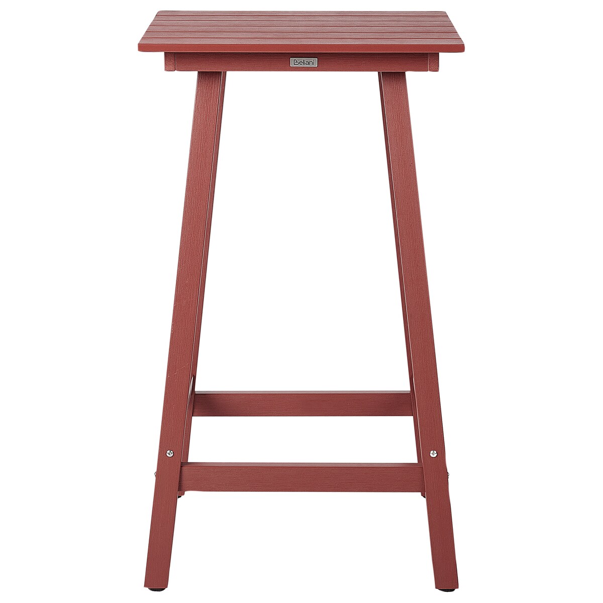 Stolik ogrodowy barowy ADIRONDACK 60 cm 59 cm Materiał syntetyczny Czerwony