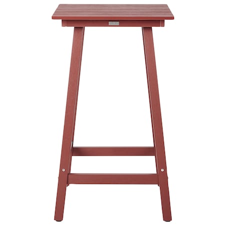 Stolik ogrodowy barowy ADIRONDACK 60 cm 59 cm Materiał syntetyczny Czerwony