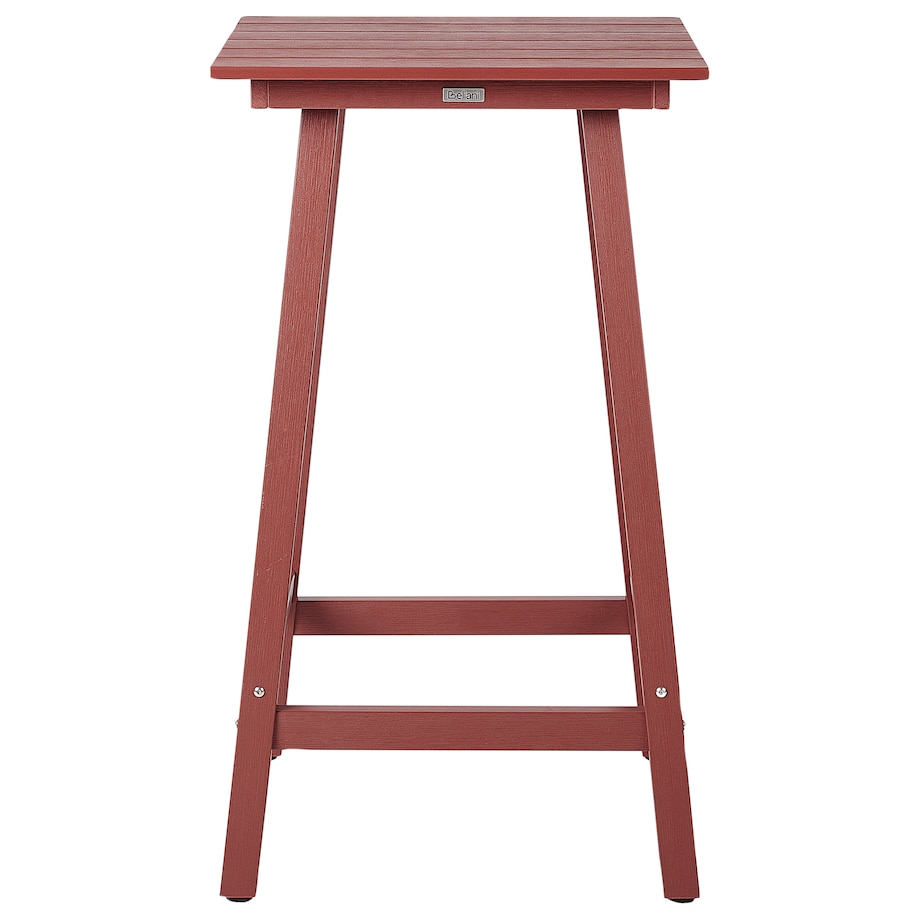 Stolik ogrodowy barowy ADIRONDACK 60 cm 59 cm Materiał syntetyczny Czerwony
