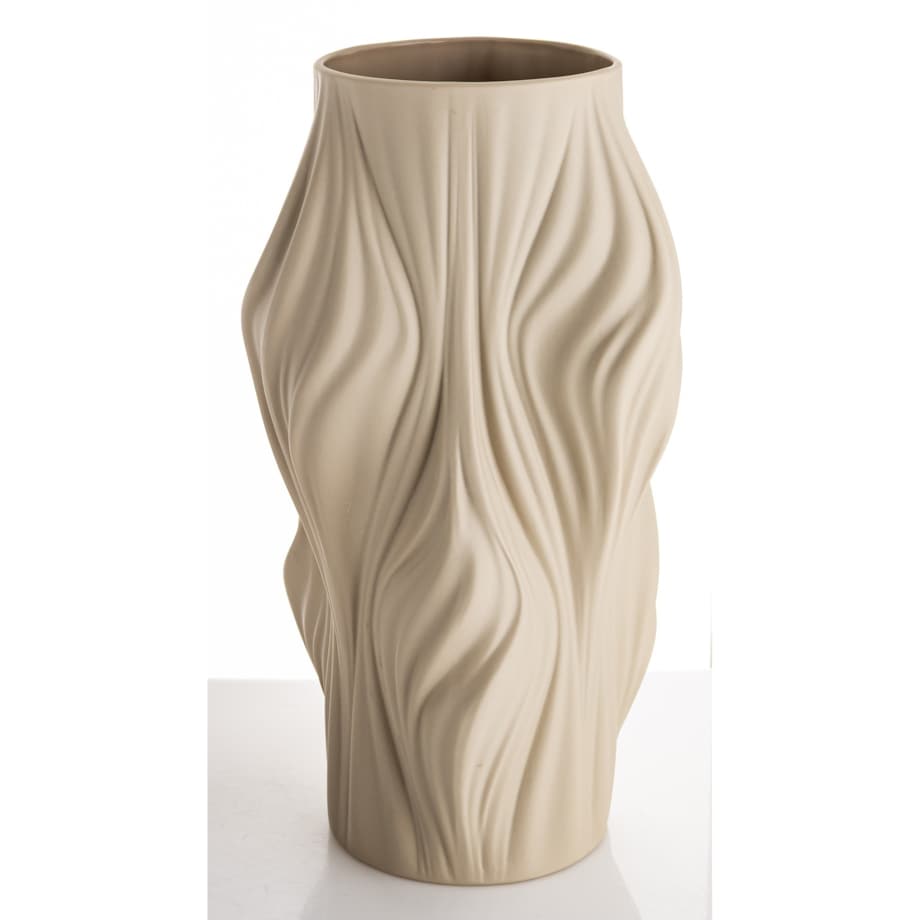 Wazon porcelanowy 35,5x17,5x17,5 cm TWISSTIE beżowy