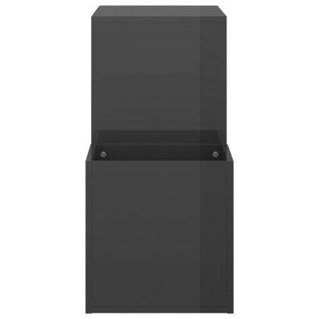 vidaXL Szafka na buty, szara z połyskiem, 105x35,5x70 cm