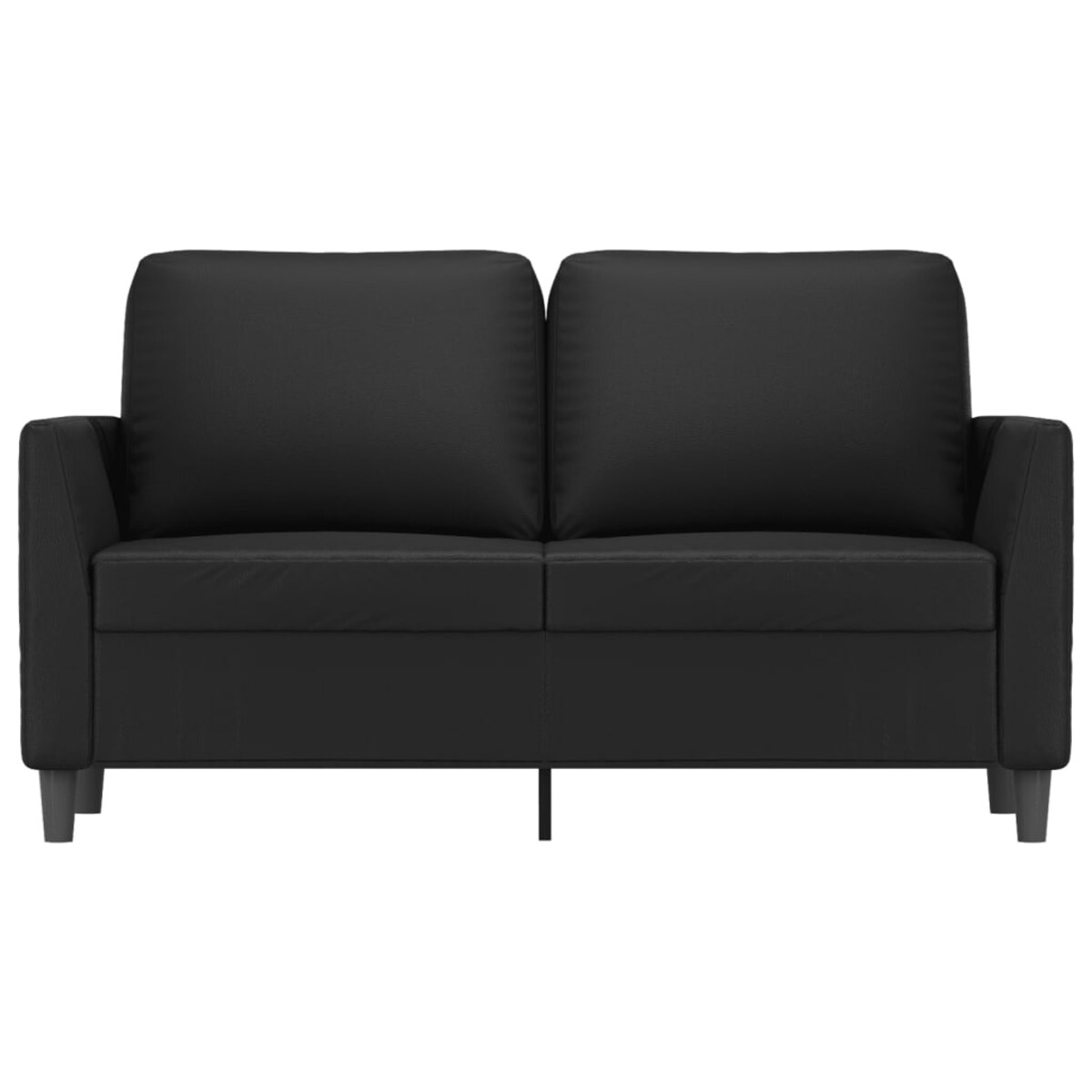 vidaXL 2-osobowa sofa, czarna, 120 cm, sztuczna skóra