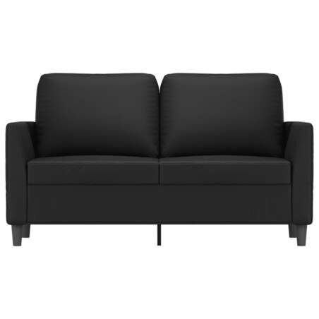 vidaXL 2-osobowa sofa, czarna, 120 cm, sztuczna skóra