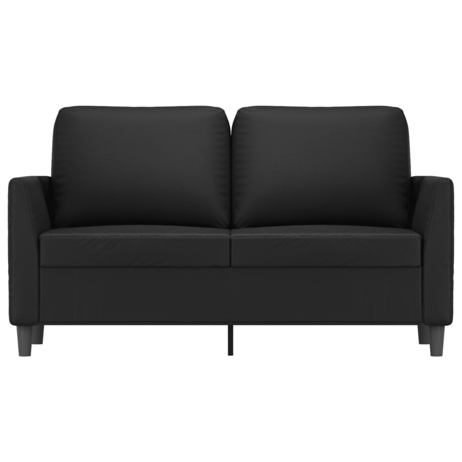 vidaXL 2-osobowa sofa, czarna, 120 cm, sztuczna skóra