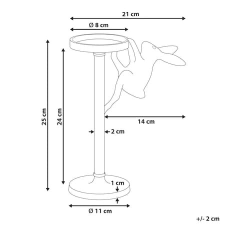 Świecznik KOSOR Metal 25 cm Złoty