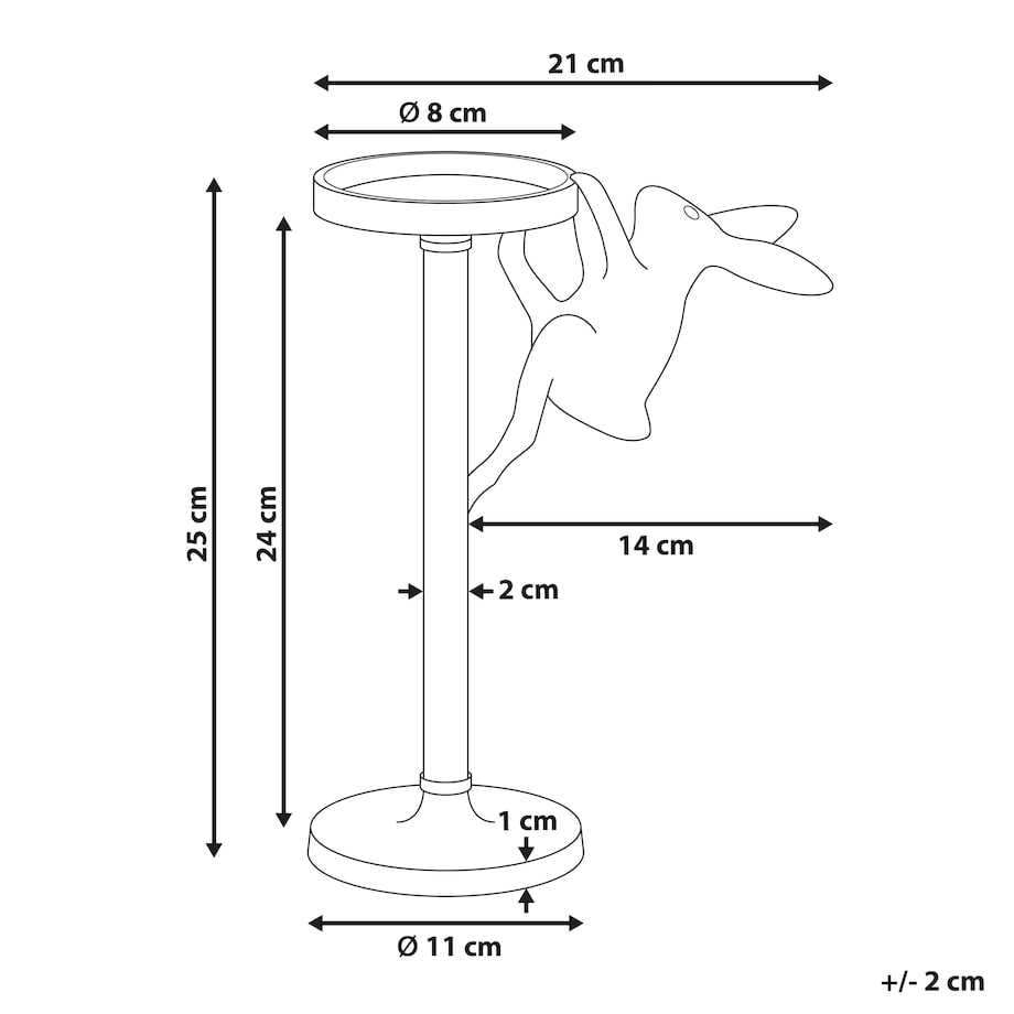 Świecznik KOSOR Metal 25 cm Złoty