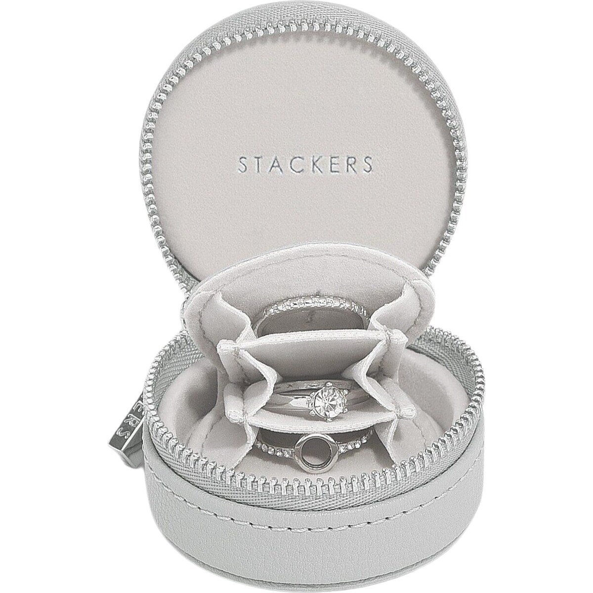 Pudełko podróżne na biżuterię Stackers Oyster mini kamienna szarość