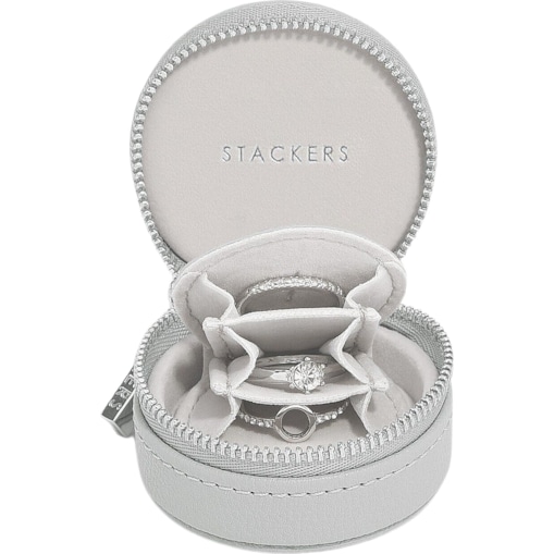 Pudełko podróżne na biżuterię Stackers Oyster mini kamienna szarość