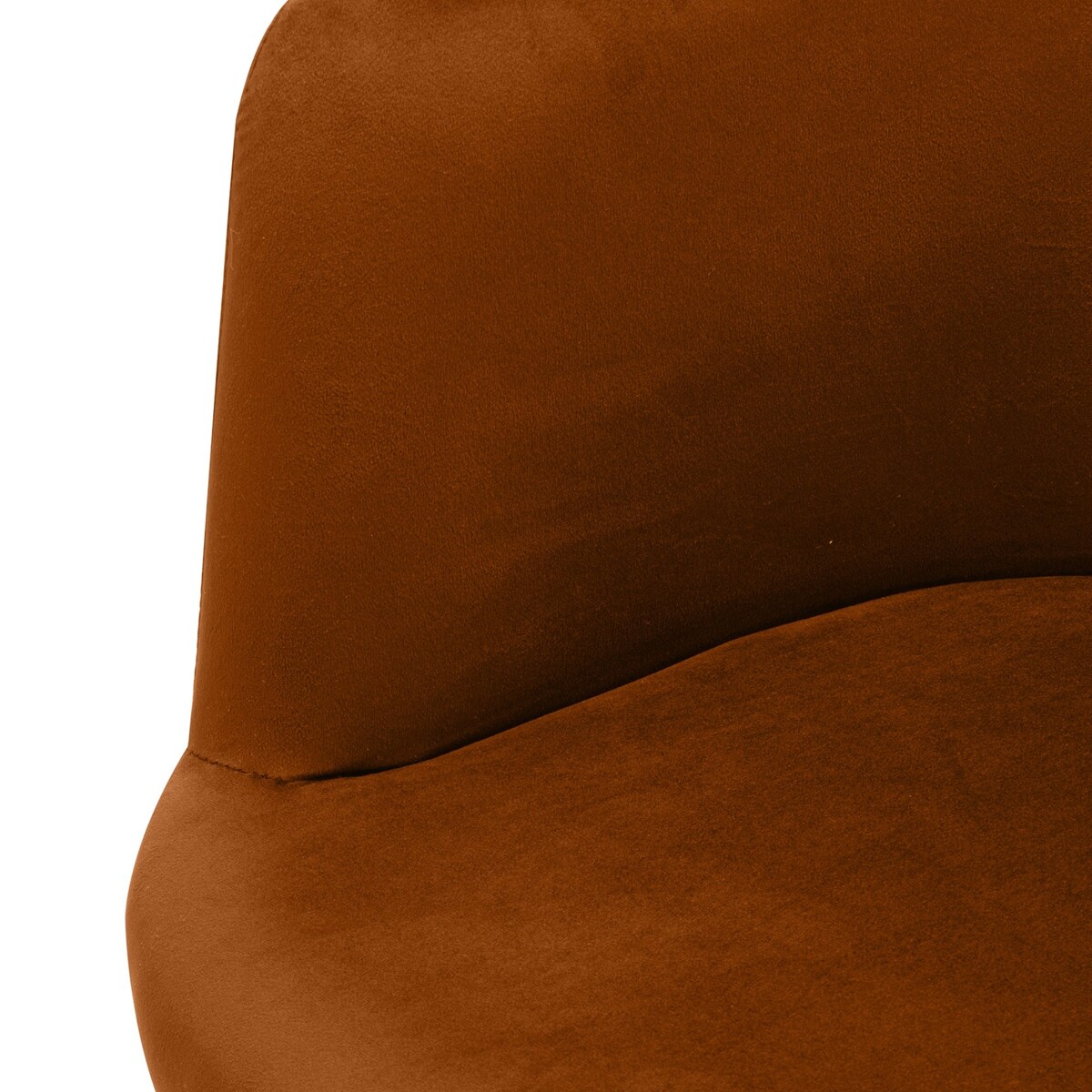 Fotel obrotowy, welur, miedziany Haco